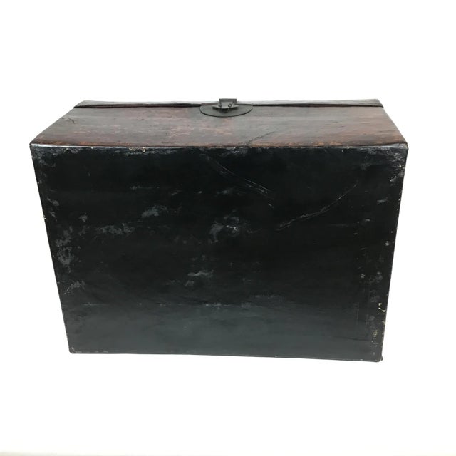 Chinese Antique Leather Trunk For Sale In Portland, ME - Image 6 of 13