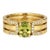Split Shank Oval Peridot Engagement Silver, Gold Ring, Size 9.5 For Sale