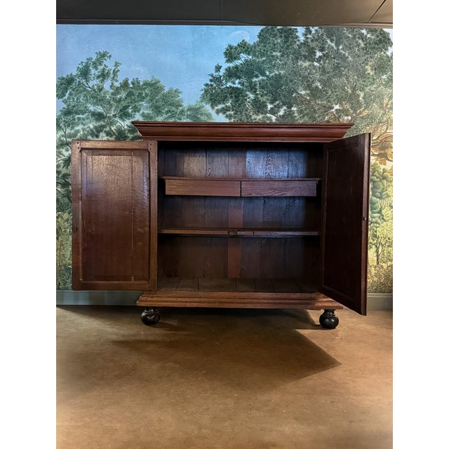 18th Century Dutch Arched Panel Cabinet For Sale - Image 6 of 8