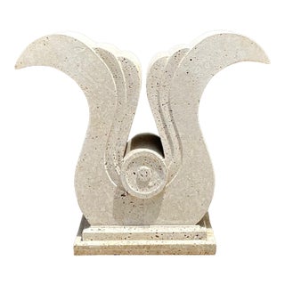 Vintage Deco Coquina Console Table Pedestal For Sale