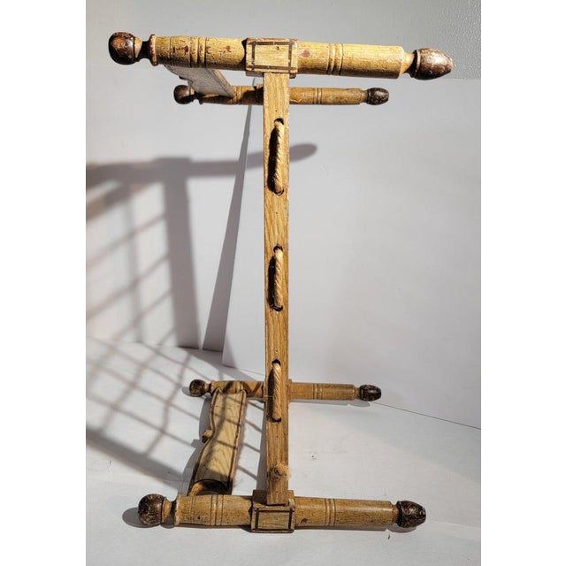 19th Century Original Painted Doll Bed From Pennsylvania For Sale - Image 4 of 7