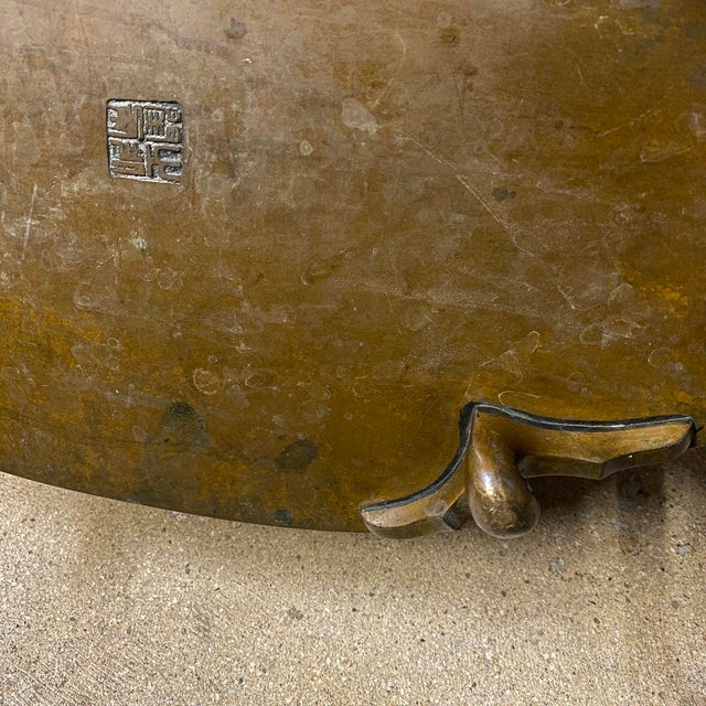 Early 20th Century Footed Bronze Asian Jardiniere For Sale - Image 14 of 17