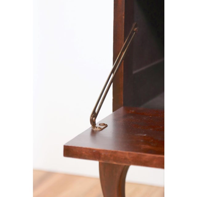 Vintage Mahogany Dark Stained Medical Display Cabinet-Unmarked For Sale - Image 10 of 12