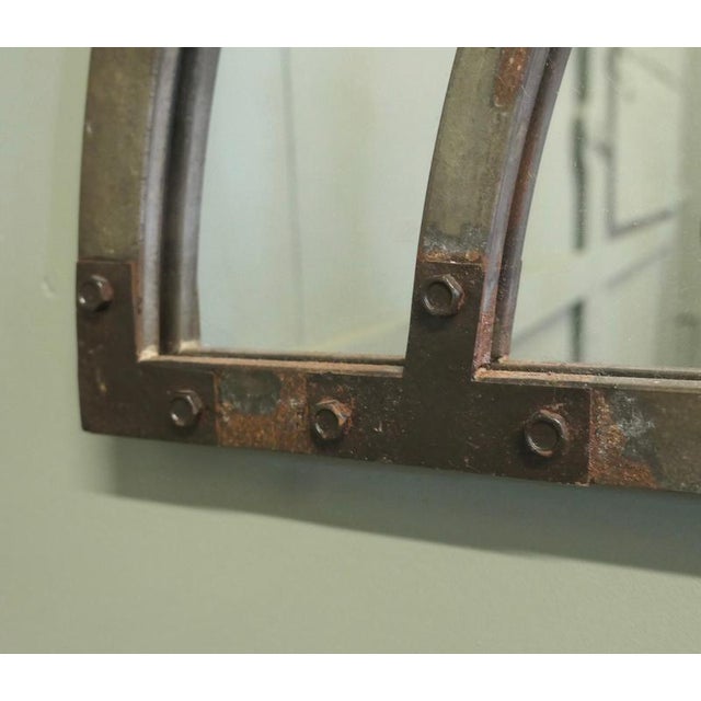 Industrial Arch Top Window Mirror, 1970 For Sale - Image 4 of 7