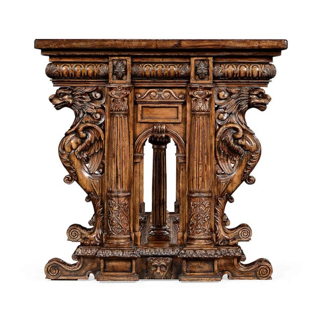 Renaissance French Renaissance Style Library Table For Sale - Image 3 of 8