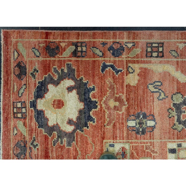 Early 21st Century Turkish Oushak Old Wool Rug 9'1" x 13'10" #30135 For Sale - Image 5 of 8