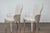 Wood Pair of French Midcentury Armchairs with Linen Upholstery, Curved Tapered Legs For Sale - Image 7 of 12