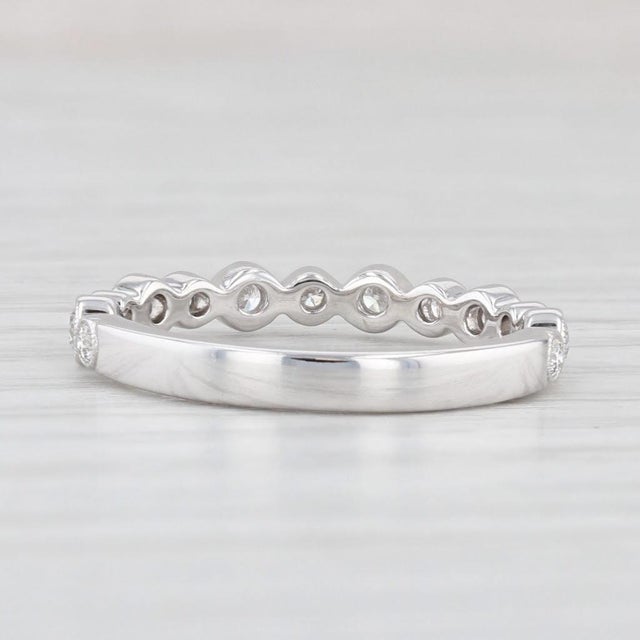 New Beverley K 0.40ctw Diamond Ring 14k White Gold Wedding Band Stackable For Sale - Image 4 of 8
