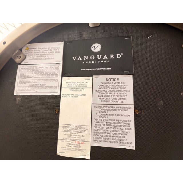 Early 21st Century Vanguard Ivory Counter Stool With Brass Legs For Sale - Image 5 of 6