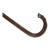 Stylized Deer Hoof Carved Wood Crook Handle Walking Stick Cane For Sale