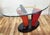 Mid-Century Modern Postmodern 1980's Marble & Glass Coffee Table Colorful Abstract - Memphis Design For Sale - Image 3 of 8