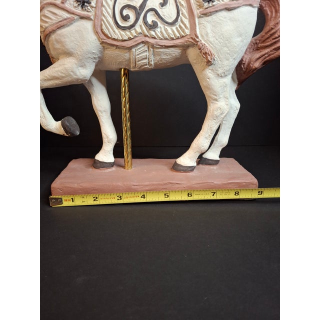 For sale is a vintage 1983 tabletop carousel horse sculpture manufactured by Austin Productions Inc. Crafted in heavy-...