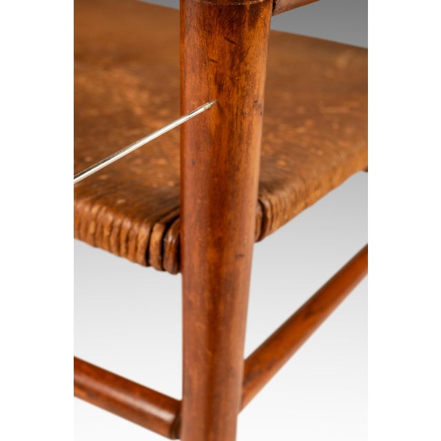 Rare Mid-Century Modern Armchair in Original Condition in Oak & Rush by Mel Smilow for Smilow-Thielle, Usa, C. 1950s For Sale - Image 18 of 18