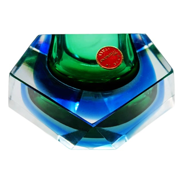 Vintage Italian Ashtray in Murano Glass by Flavio Poli for Seguso, 1960s For Sale