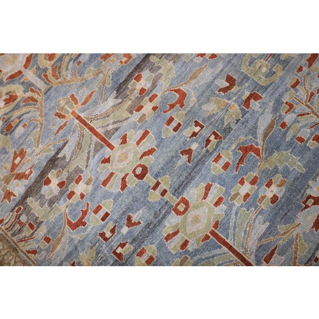 Antique Zabihi Collection Large Blue Persian Malayer Rug For Sale - Image 10 of 11