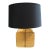High Quality 1970s Mid-Century Modern Ash and Brass Italian Table Lamp For Sale