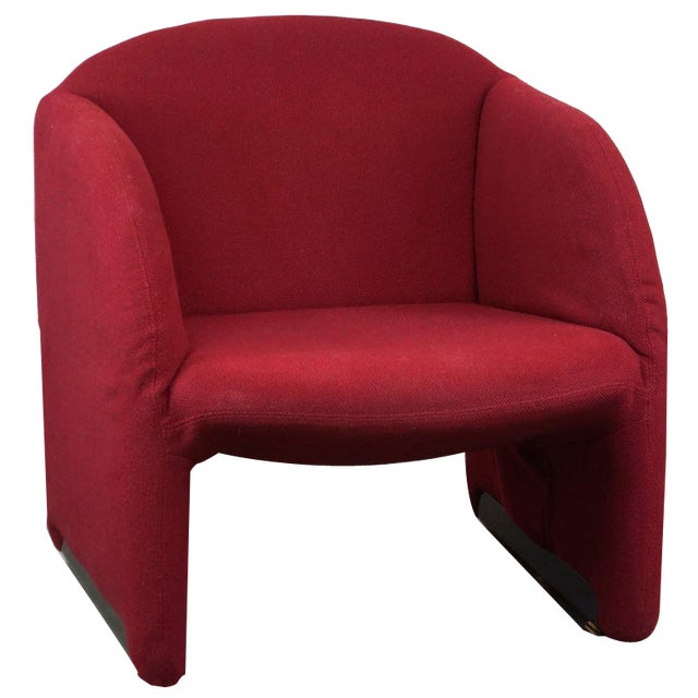 Vintage Armchair Model Ben in Red Fabric from Artifort For Sale