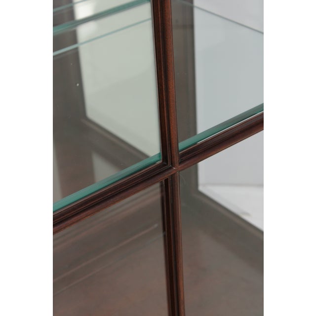 Brown Henkel Harris Model 2303 Double Door Mahogany Display Cabinet For Sale - Image 8 of 18