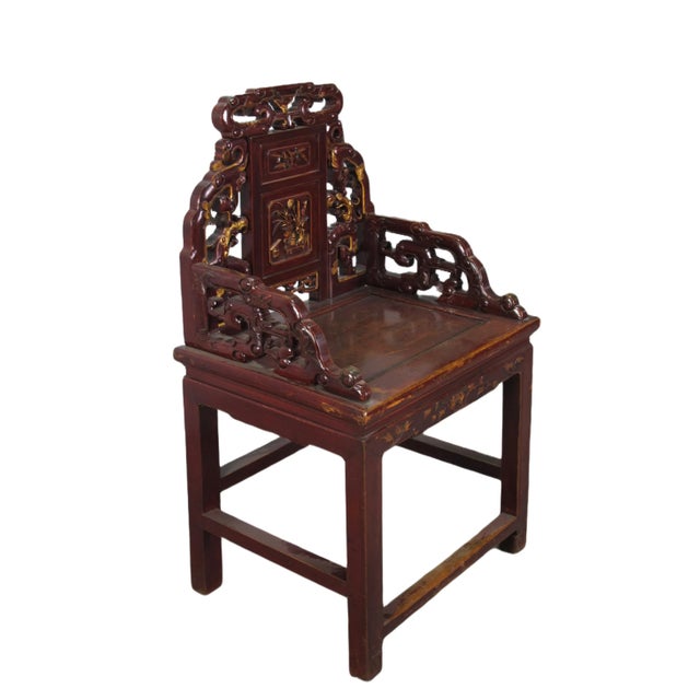 Pair Antique Chinese Taishi Chairs 1 For Sale - Image 9 of 12