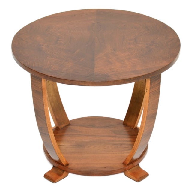 Art Deco Figured Walnut Occasional Side, 1930s For Sale