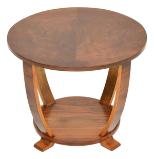 Art Deco Figured Walnut Occasional Side, 1930s