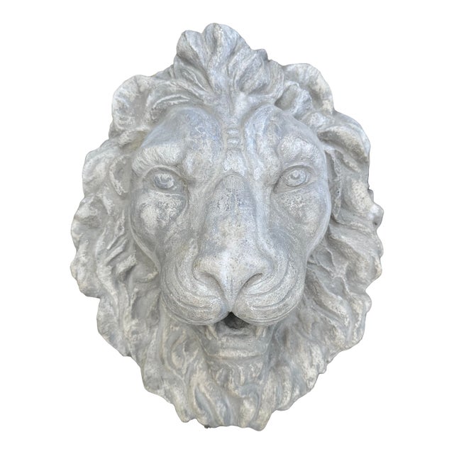Vintage 1980’s Lion Head Garden or Fountain Sculpture - Made in Italy For Sale