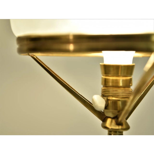 Metal Swedish Grace Brass and Glass Table Lamp from Pukeberg, 1920s For Sale - Image 7 of 13
