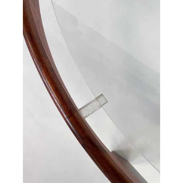 1970s Mid-Century Modern Wooden and Glass Coffee Table, 1970s For Sale - Image 5 of 8