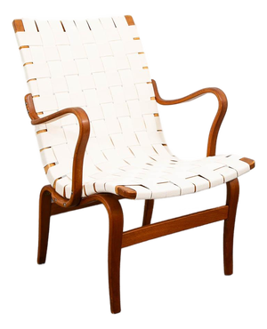 Mid Century Danish Modern Lounge Chair Bruno Mathsson Eva Armchair White MCM