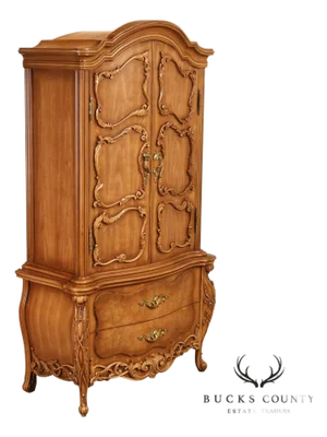 French Rococo Style Bombe Armoire Chest