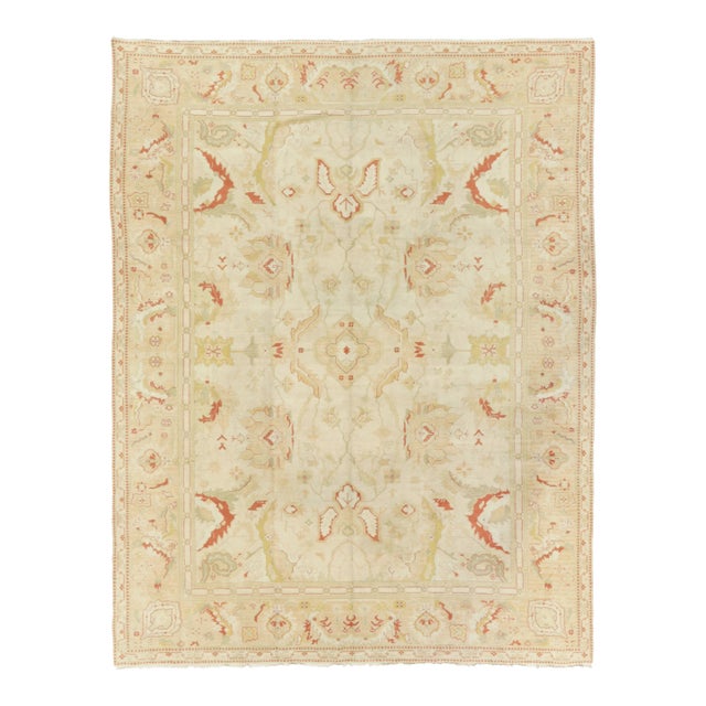 Oversized Antique 20th Century Portuguese Rug With Floral Motifs - Rug & Kilim For Sale