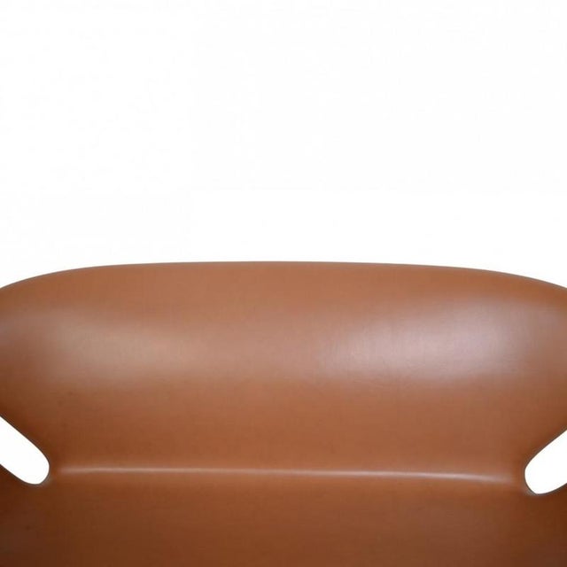 Swan Sofa in Cognac Leather by Arne Jacobsen, 2000s For Sale - Image 3 of 15