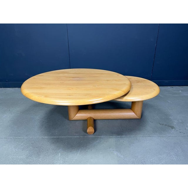 Wooden Two-Tier Pivoting Top Coffee Table from Roche Bobois, 1980s For Sale - Image 11 of 15