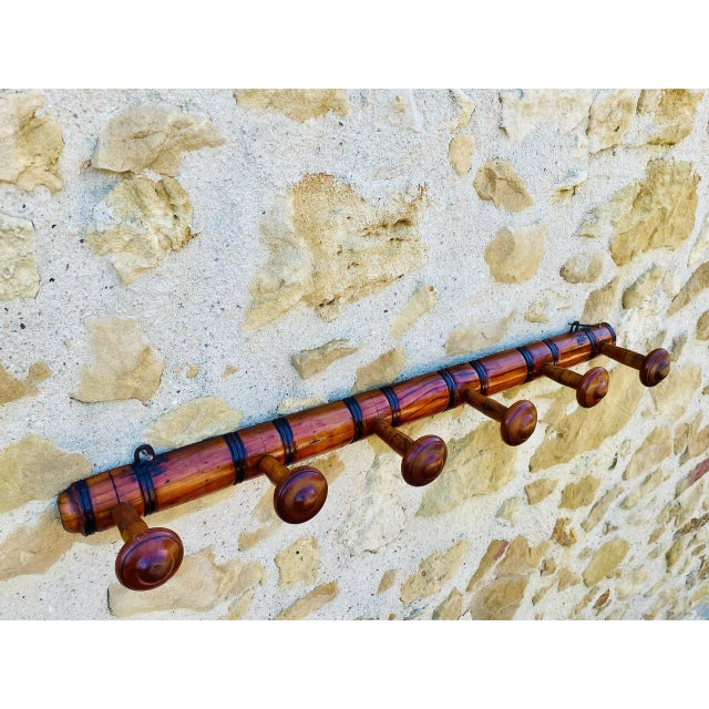 Mid-Century Faux Bamboo Wall Mount Coat Rack, 1930s For Sale - Image 18 of 18