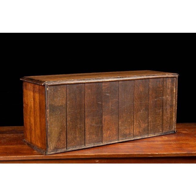 Early 20th Century Early 20th Century Tiger Oak Puzzle Box Card Catalog For Sale - Image 5 of 14