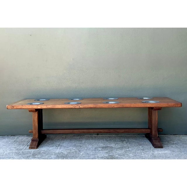 Vintage Monumental Metal Plate Refractory Monastery Table For Sale - Image 11 of 13