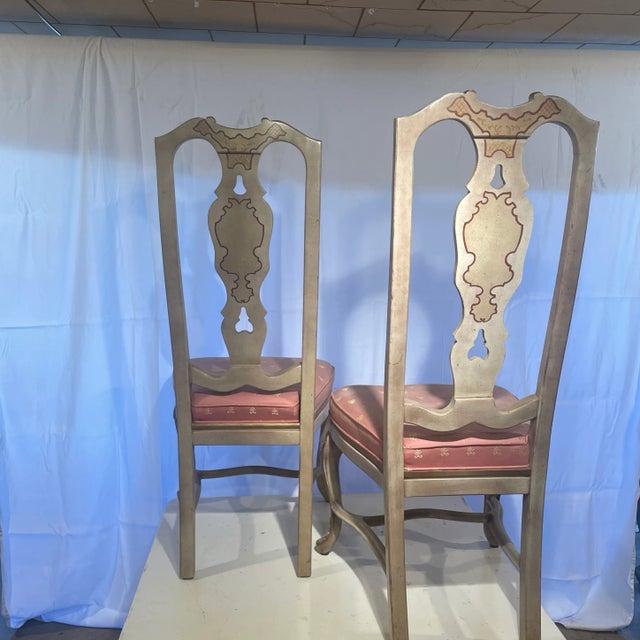 Mid 20th Century Mid 20th Century Pair of French Style Painted Chairs For Sale - Image 5 of 11