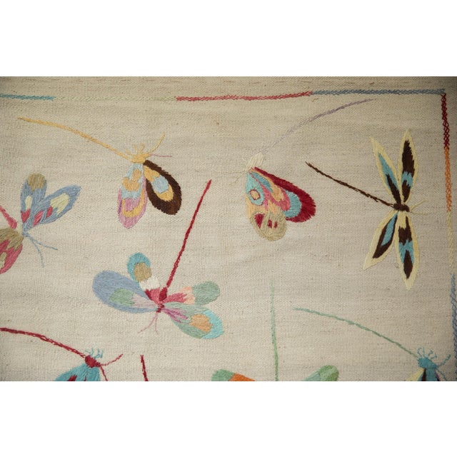 New Pakistani Mixed Weave Pictorial Kilim Design Rug - 8'2" X 9'3" For Sale - Image 9 of 13