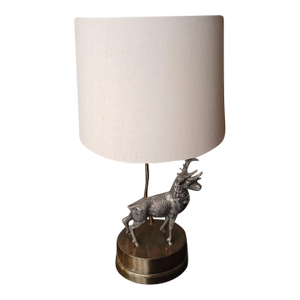 Vintage Paul Hanson Brass Deer Table Lamp