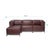 Kenneth Ludwig Chicago Axis 4pc Sectional Avanti Pecan Titanium Frame For Sale - Image 4 of 5