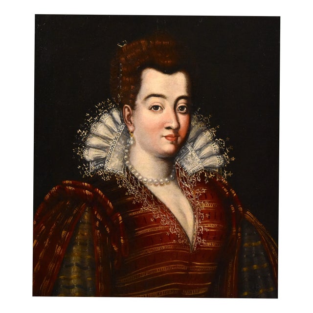 Scipione Pulzone / Il Gaetano, Portrait of Bianca Cappello, 1590, Oil on Canvas For Sale