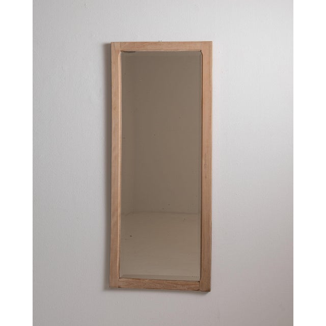 19th Century 19th Century France Antique White Wood Mirror For Sale - Image 5 of 6