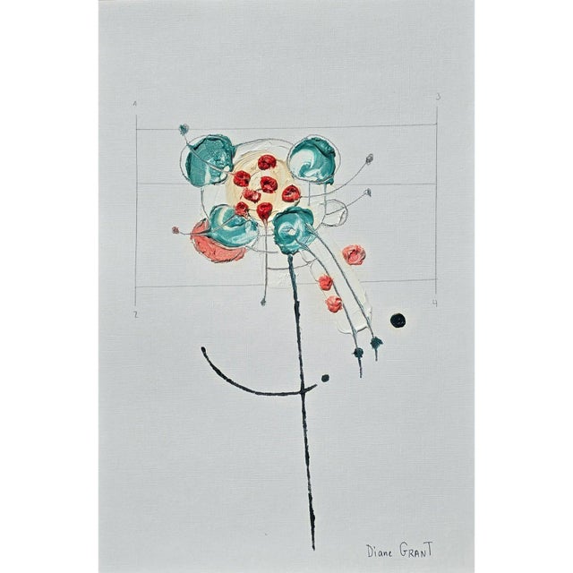 Paper Set of 6 - 9.5" by 14.2" Unframed Organic Modern Floral Paintings For Sale - Image 7 of 8