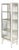 Mid-Century Italian White Metal and Glass Pharmacy Display Cabinet, 1950s For Sale