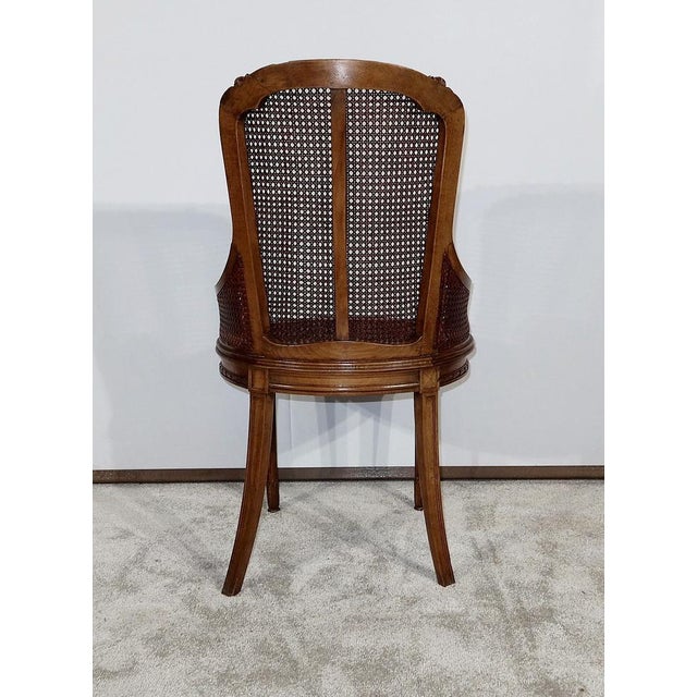 Louis XVI Style Office Armchair in Beech, 1900s For Sale - Image 6 of 18
