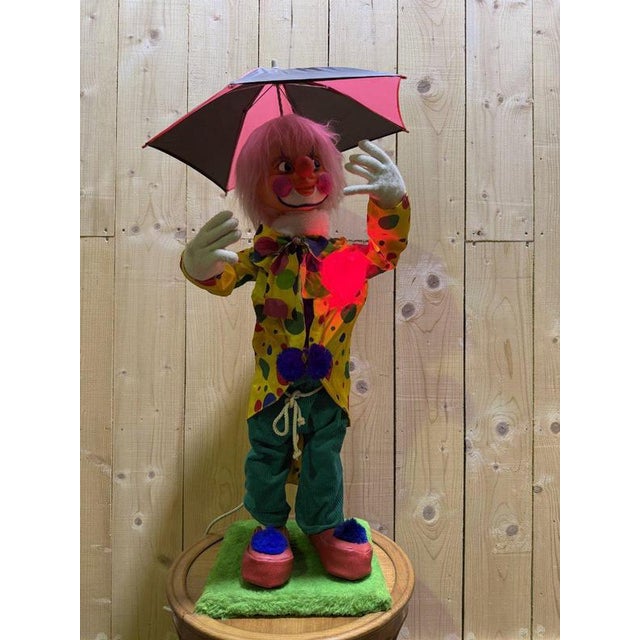 Illuminated Clown Automaton, 1980s For Sale - Image 4 of 7
