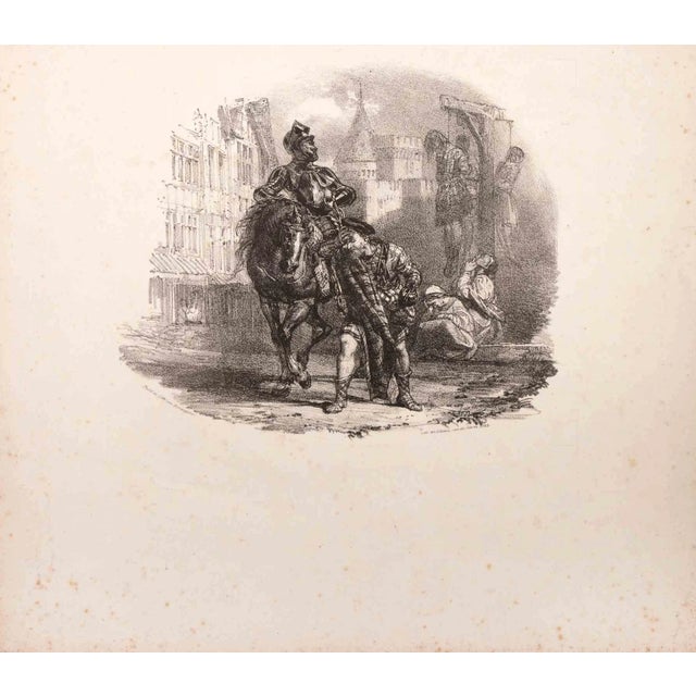 Richard Parks Bonington, The Escape From Argyle Castle, Lithograph, 1826 For Sale