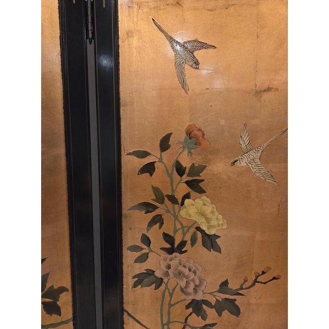 Vintage Four-Panel Folding Screen, 1975 For Sale - Image 6 of 10
