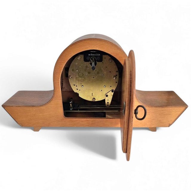 Mantelpiece with Clock from Junghans, 1930s For Sale - Image 10 of 16