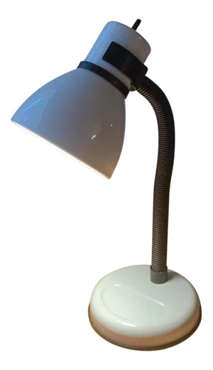 Late Century Modern Industrial Desk Work Lamp With Adjustable Arm and Shade